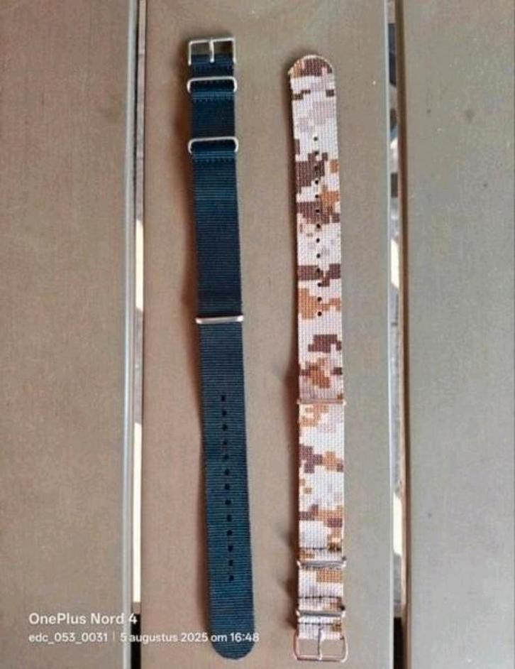2 NATO 20mm horlogebanden, Verzamelen, Overige Verzamelen, Nieuw, Ophalen of Verzenden