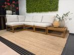 Houten Loungeset met 5 zitplaatsen, Tuin en Terras, Ophalen, 5 zitplaatsen, Zo goed als nieuw, Loungeset