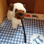 Action hond knuffel beige met bruin en riem 25 cm, Ophalen of Verzenden, Hond