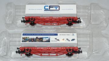 2 x PIKO 95876/95876-52 containerwagons DB CargoNIEUW (#738) beschikbaar voor biedingen