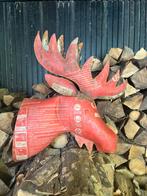 Decoratieve eland van blik voor aan de wand., Ophalen of Verzenden, Gebruikt