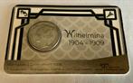 Wilhelmina ½ Gulden 1909 Coincard DELUXE, ½ gulden, Zilver, Ophalen of Verzenden, Koningin Wilhelmina
