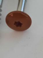 50 -100 stuks RVS schroeven KOPERBRUIN 5,5 X35, Verzenden, Nieuw