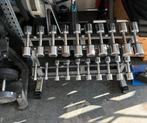 Technogym chrome dumbells 1-10 kg incl dumbell  rek, Ophalen, Dumbbell, 1-10 kg chrome dumbells, Incl rek