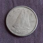 Zilveren Munt 10 Cents Canada 1961 Gehalte 800 en 2,3 gram, Verzenden, Noord-Amerika