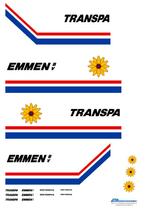 Vrachtauto decal 1:50 Transpa Emmen ( combi ), Hobby en Vrije tijd, Modelauto's | 1:50, Verzenden, Nieuw, Bus of Vrachtwagen, Overige merken