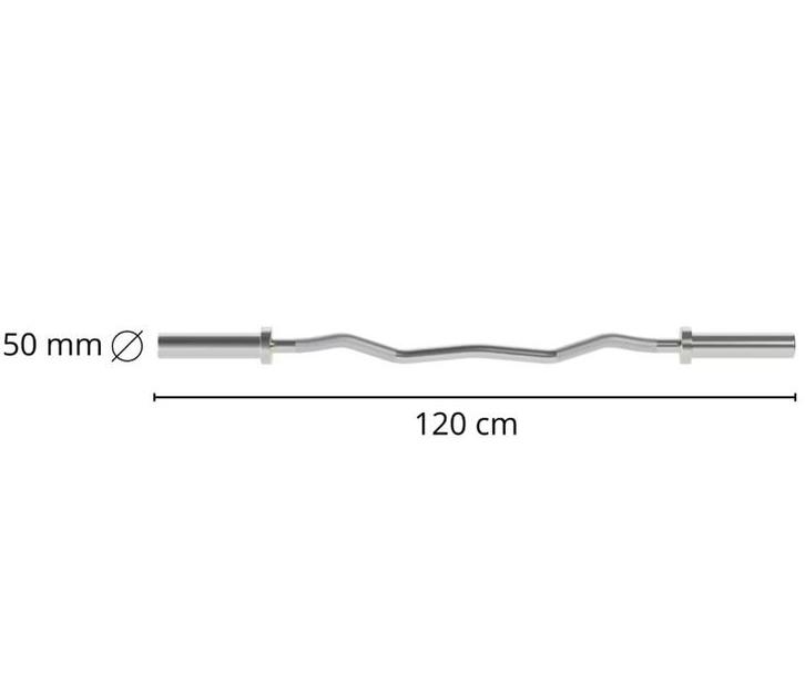 Olympische Halterstang - EZ Curlstang - 120 cm - 50 mm, Sport en Fitness, Fitnessmaterialen, Nieuw, Halterstangen, Armen, Benen