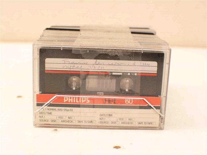 8 Philips cassettebandjes 38522, Cd's en Dvd's, Cassettebandjes, Gebruikt, Overige genres, 1 bandje, Ophalen of Verzenden