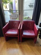 2x Touche stoel rood, Huis en Inrichting, Stoelen, Ophalen, Gebruikt, Twee, Leer