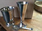 KELTUM VERZILVERDE vaasjes en suikerlepel, Ophalen of Verzenden, Zilver