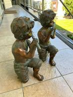 Zeldzaam paar massief bronzen fonteinbeelden, Tuin en Terras, Tuinbeelden, Ophalen, Zo goed als nieuw, Metaal