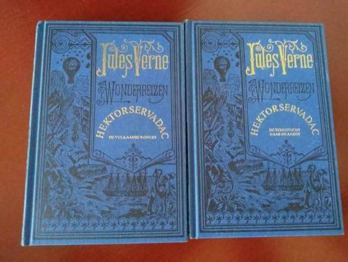 3 Jules Verne's Geïllustreerde Wonderreizen (blauwe bandjes), Boeken, Avontuur en Actie, Gelezen, Ophalen of Verzenden