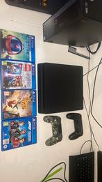 Playstation 4 incl 2 controllers en 4 spellen, Ophalen, Met 2 controllers, Zo goed als nieuw, Slim