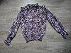 Paarse blouse met brede band en Pofmouw ( Nieuw!), Meisje, Nieuw, Ophalen of Verzenden, Overhemd of Blouse