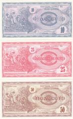 Noord Macedonië - set 10,25 en 50 Denar 1992 UNC -P 1,2,3, Verzenden, Overige landen