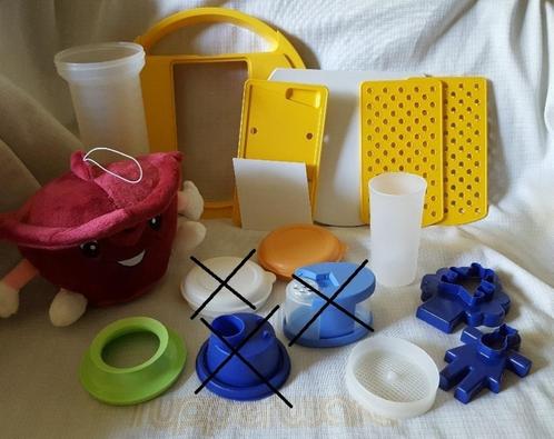 Tup. onderd. 1: losse onderdelen (oudere) bakartikelen, Huis en Inrichting, Keuken | Tupperware, Gebruikt, Overige typen, Oranje