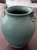 Potje kikker mooie Aqua kleur van Marijke de Kler Vermeulen, Rond, Ophalen of Verzenden, Aardewerk, Minder dan 40 cm