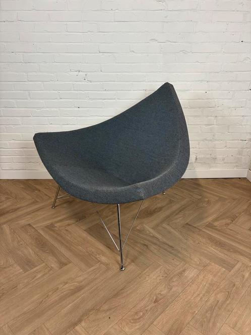 2x Vitra coconut chairs, Huis en Inrichting, Fauteuils, Zo goed als nieuw, Kunststof, Metaal, Stof, 100 tot 125 cm, 75 tot 100 cm