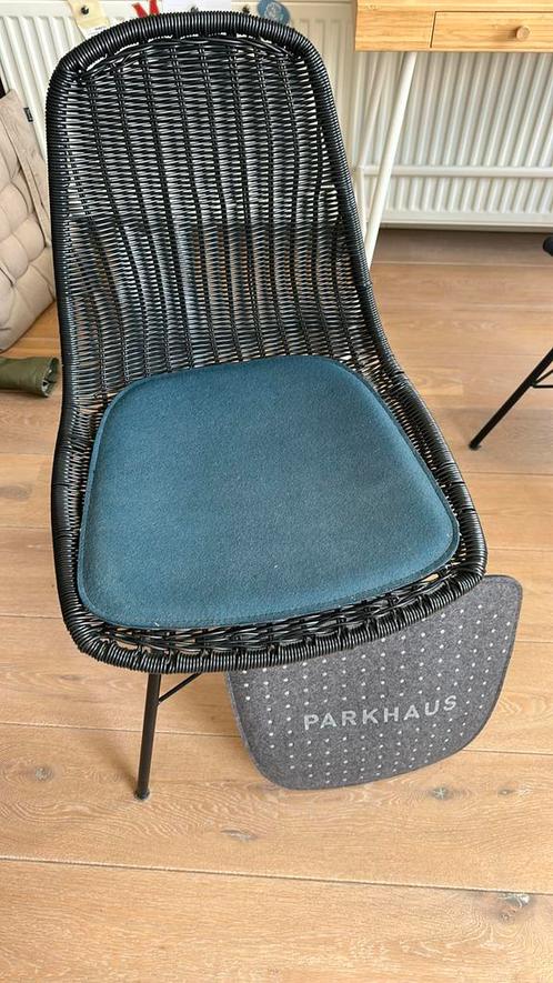 Stoelkussens Parkhaus - petrol blue 2x, Huis en Inrichting, Woonaccessoires | Kussens, Blauw, Vierkant, Ophalen of Verzenden