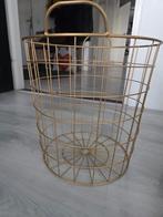 2 gouden kleurige mandjes, Ophalen of Verzenden, Zo goed als nieuw, Rond, Overige materialen