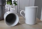 Witte mokken - model vaak ook gebruikt voor duo koffiezetter, Keramiek, Ophalen of Verzenden, Zo goed als nieuw, Overige stijlen