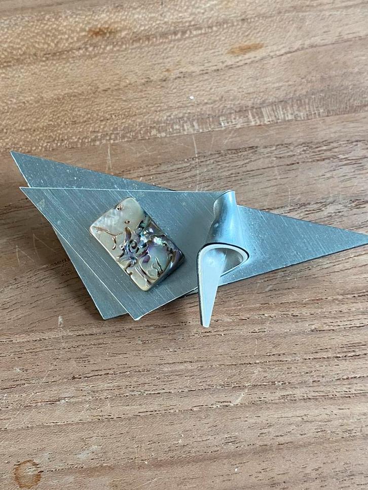 Sieraden, Sieraden, Tassen en Uiterlijk, Broches, Zo goed als nieuw, Overige materialen, Zilver, Ophalen