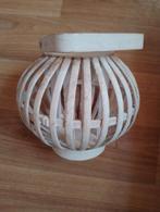 Bamboe Lantaarn - Sfeervolle Verlichting, Wit, Ophalen of Verzenden, Zo goed als nieuw, Hout