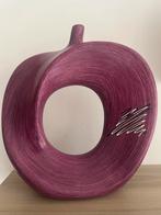 Moderne Aubergine Appel Sculptuur - Handgemaakt, Ophalen of Verzenden