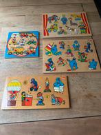 4 houten insteekpuzzels., Kinderen en Baby's, Speelgoed | Kinderpuzzels, Minder dan 10 stukjes, Ophalen of Verzenden, Zo goed als nieuw