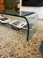 FIAM glazen salontafel, 100 tot 150 cm, Zo goed als nieuw, Minder dan 50 cm, Rechthoekig