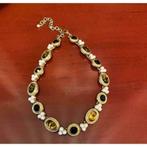 MONET vintage goldplated schitterende ketting CHCS jaren 70, Ophalen of Verzenden, Zo goed als nieuw, Goud, Overige materialen