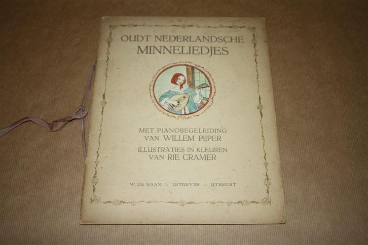 Oudt Nederlandsche minneliedjes. Pijper, Cramer, 1920., Boeken, Muziek, Gelezen, Artiest, Ophalen of Verzenden