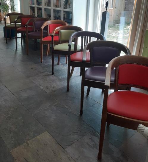 8 vintage stoelen Amsterdamse school, Antiek en Kunst, Antiek | Meubels | Stoelen en Banken, Ophalen