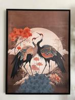 Nieuw in doos: Canvas Japanse kraanvogels mét baklijst, Ophalen of Verzenden