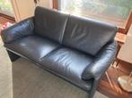 Leolux Bora-Bora donkerblauw leder 2 zits in goede staat, Huis en Inrichting, Ophalen, Gebruikt, 150 tot 200 cm, Tweepersoons