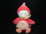 MOOIE VOGEL POPJE VELOURS ROOD/ROZE MET, Verzenden, Nieuw, Overige typen
