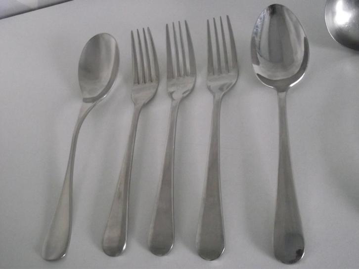 10 stuks vintage Hollands Glad bestek + opscheplepels p stuk, Antiek en Kunst, Antiek | Bestek, Ophalen of Verzenden