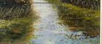 Schilderij molen aan het water S. Huising., Ophalen of Verzenden
