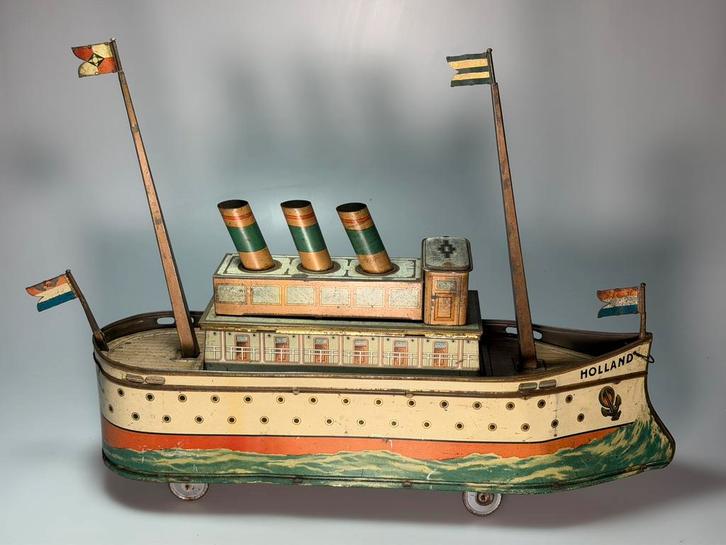 Prachtige Bekkers blikken boot “Holland”, Verzamelen, Blikken, Zo goed als nieuw, Overige, Ophalen of Verzenden