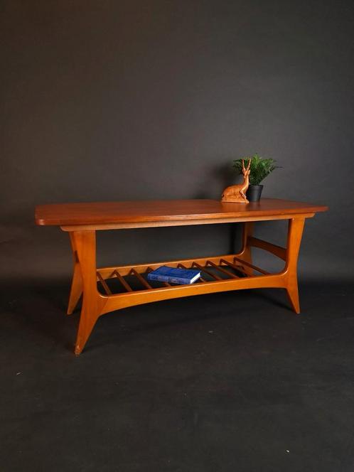 Vintage Midcentury Scandinavisch Design Salontafel, Huis en Inrichting, Tafels | Salontafels, Gebruikt, Minder dan 50 cm, 50 tot 100 cm