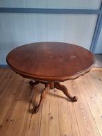 Vintage massief houten eettafel. Rond. 120cm., Antiek en Kunst, Ophalen