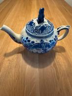 Delfts Blauwe Theepot Handbeschilderd Hollands Tafereel, Antiek en Kunst, Ophalen of Verzenden