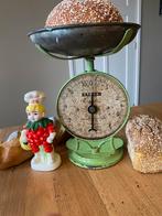 Brocante reseda groene Salter weegschaal, Ophalen of Verzenden