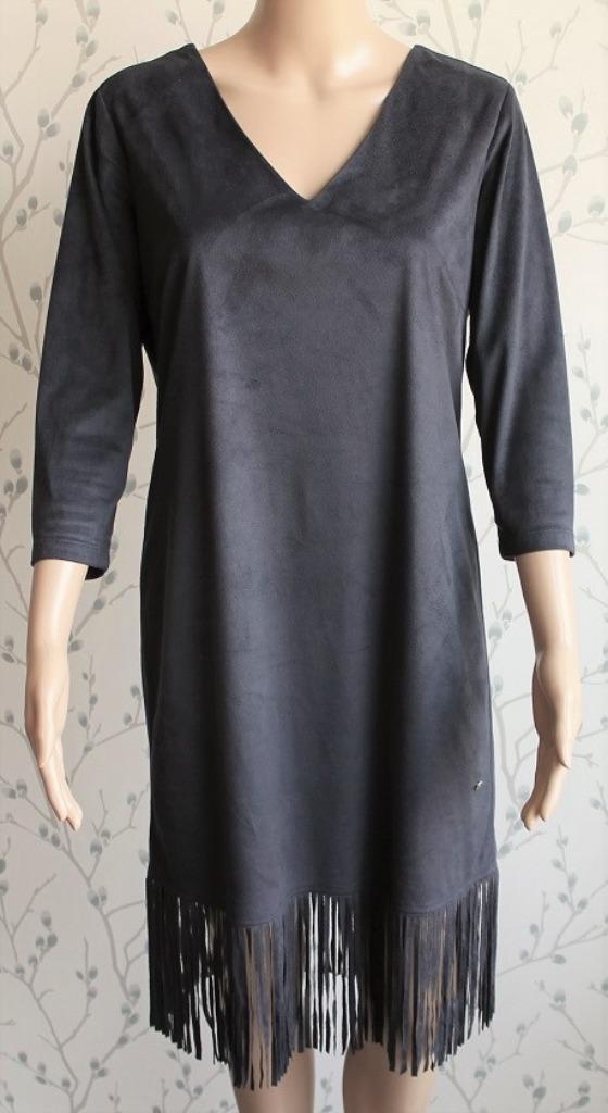 SPORTALM Blauw, Suede-Look Jurkje maat 36, Kleding | Dames, Jurken, Zo goed als nieuw, Maat 36 (S), Blauw, Boven de knie, Ophalen of Verzenden