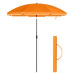 Oranje Strandparasol met Draagtas - 1.8m, Verstelbaar, Nieuw, Ophalen of Verzenden, 1 tot 2 meter