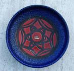 Scheurich West Germany Fat Lava Schaal Blauw + Rood + Zwart, Antiek en Kunst, Ophalen of Verzenden