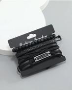 armband, Zwart, Nieuw, Leer, Ophalen of Verzenden