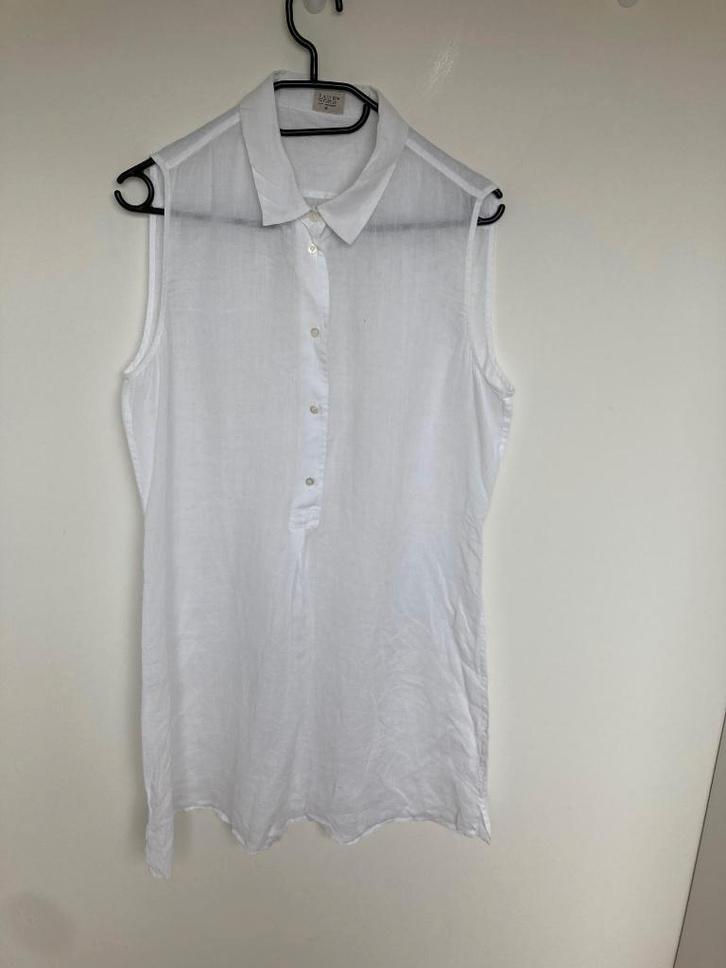 Pauw Amsterdam wit ramie blouse tuniek maat 3 M, Kleding | Dames, Blouses en Tunieken, Zo goed als nieuw, Maat 38/40 (M), Wit