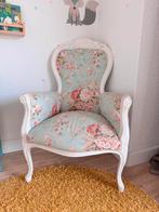 Charmante Fauteuil met Bloemenmotief, Huis en Inrichting, Fauteuils, Ophalen, Gebruikt, 75 tot 100 cm, 50 tot 75 cm