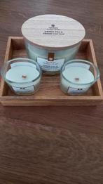 Treewick geurkaarsen set Green Tea & Fresh Cotton, Ophalen of Verzenden, Nieuw, Overige materialen, Minder dan 25 cm